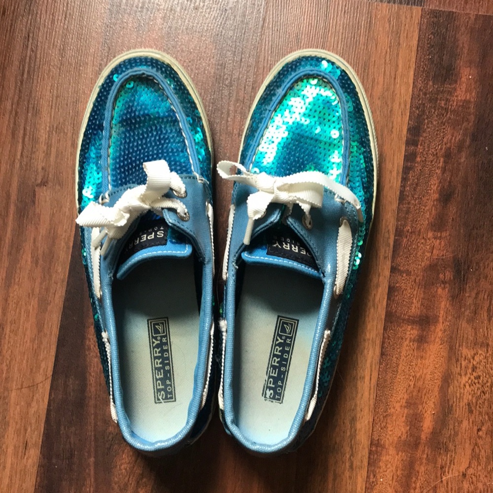 Sperrt Top Sider Blue sequin shoes